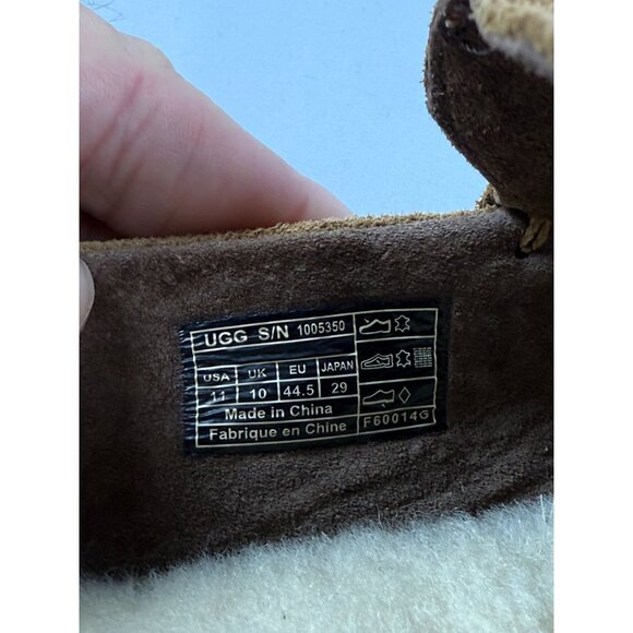 UGG Chester Chestnut Brown Suede Leather Mens Slippers Loafers 1005350 Sz 11 - Picture 7 of 8